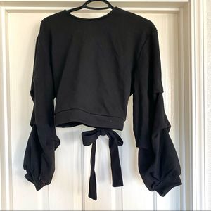 INC Women's Sweater Black Size XS Cutout-Back Embellished Pullover $89 New!